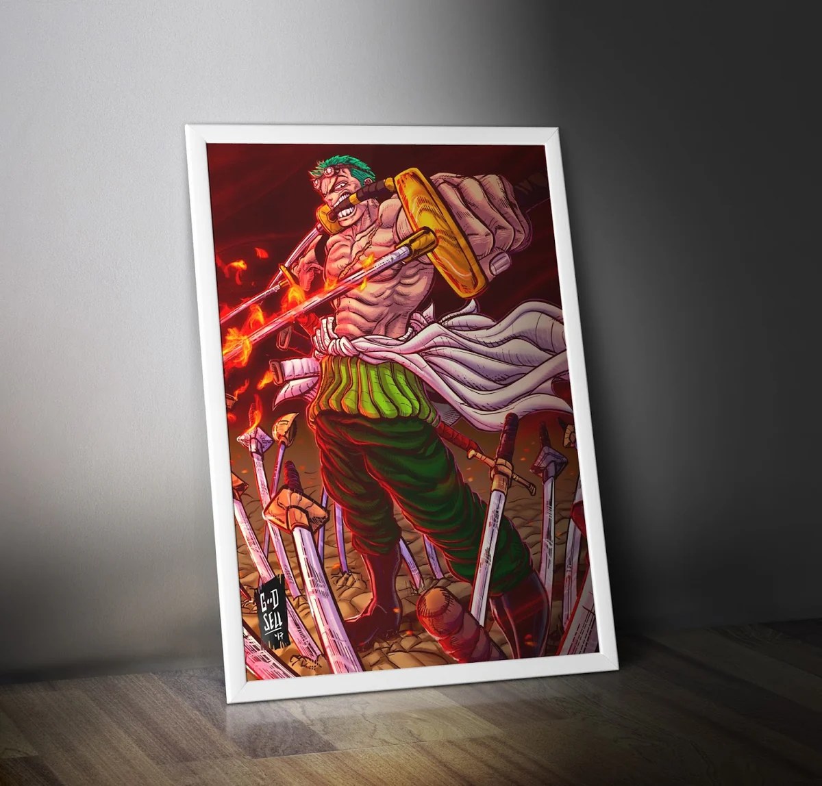 RORONOA ZORO Art Print / One Piece Gift Anime Poster Wall Art