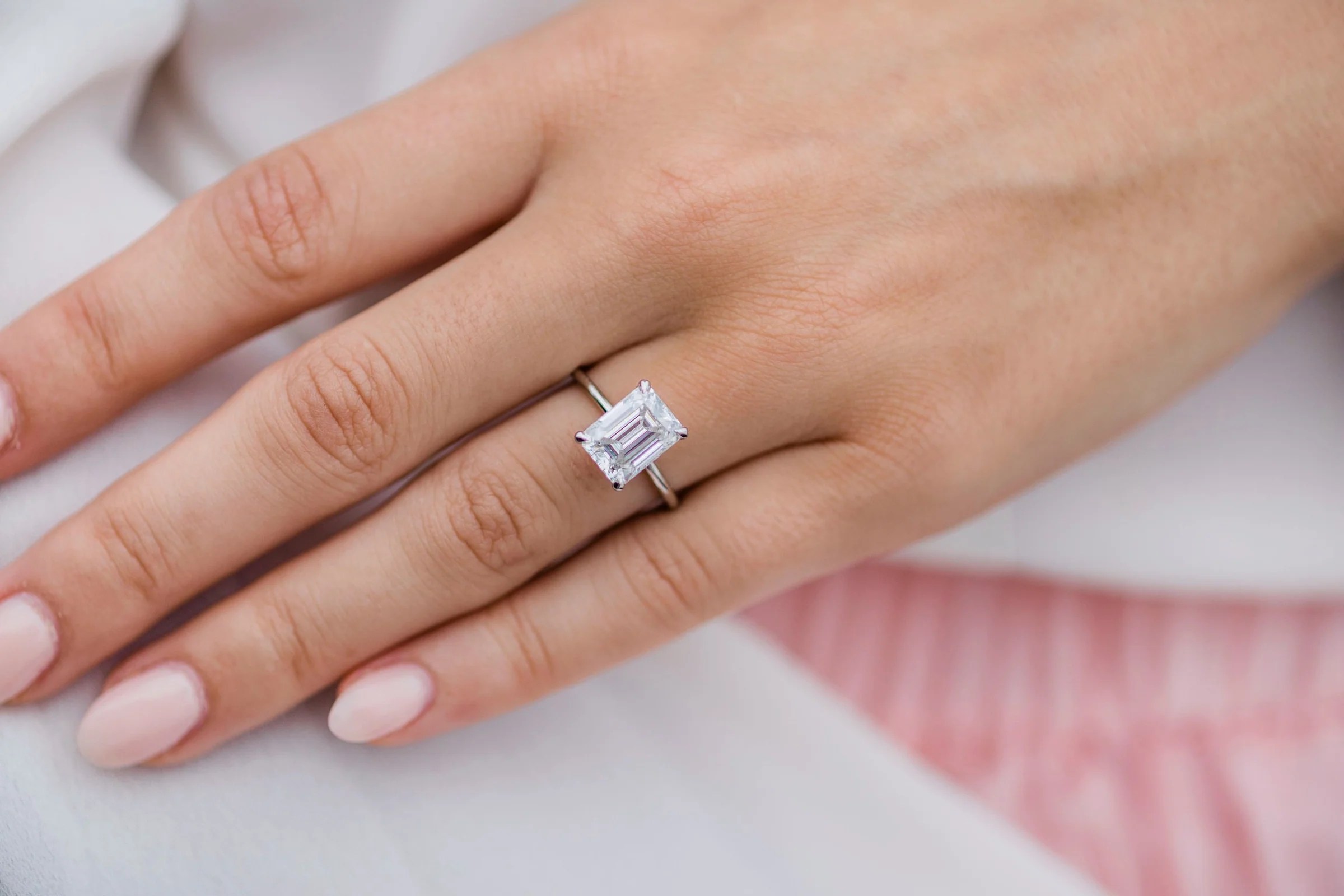 3 Carat Emerald Cut Diamond Ring Engagement Rings
