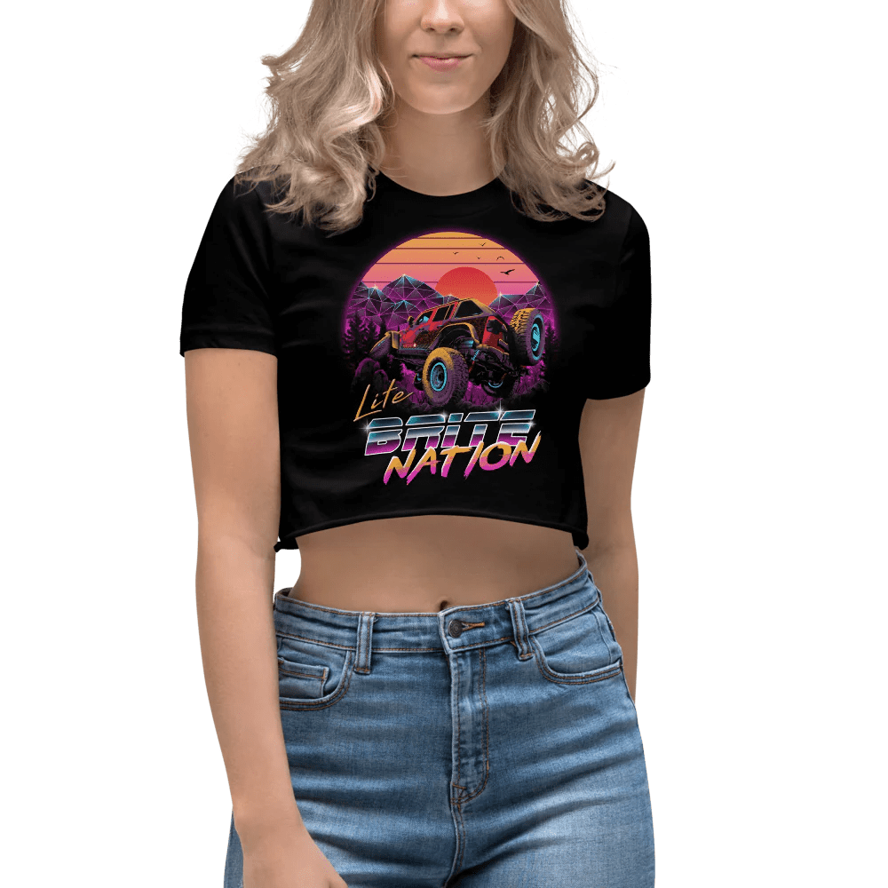 LITE BRITE NATION Crop Top. Lite Brite Studios