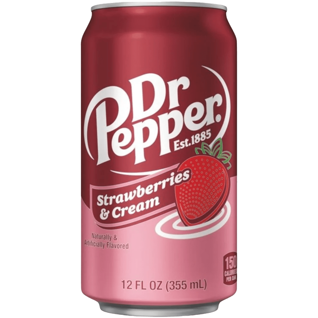 *NEW* Dr Pepper Strawberries & Cream 12fl.oz (355ml) Poppin Candy