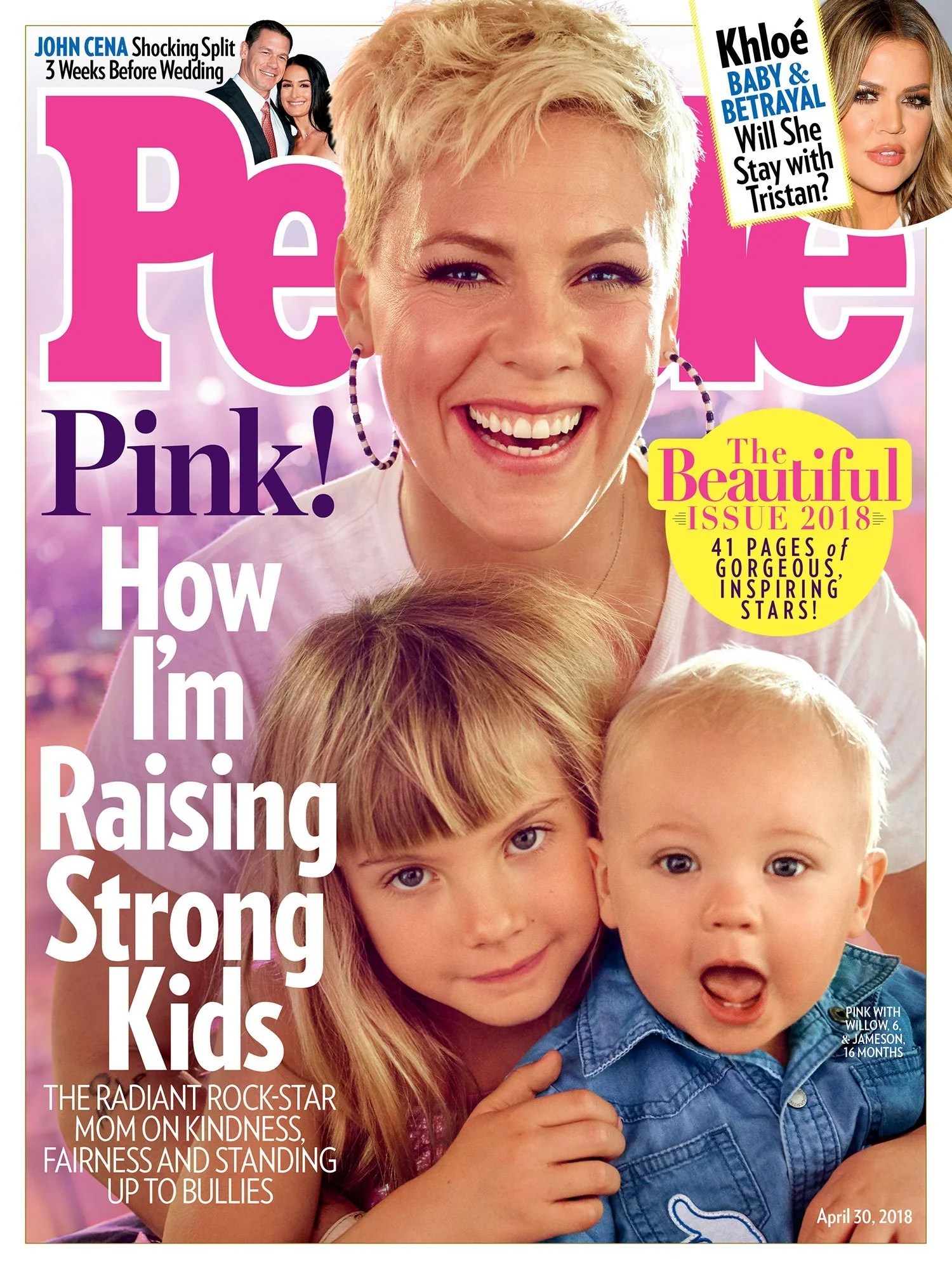 US PEOPLE MAGAZINE APRIL 30th 2018 P!INK! COVER STORY ALECIA BETH MO