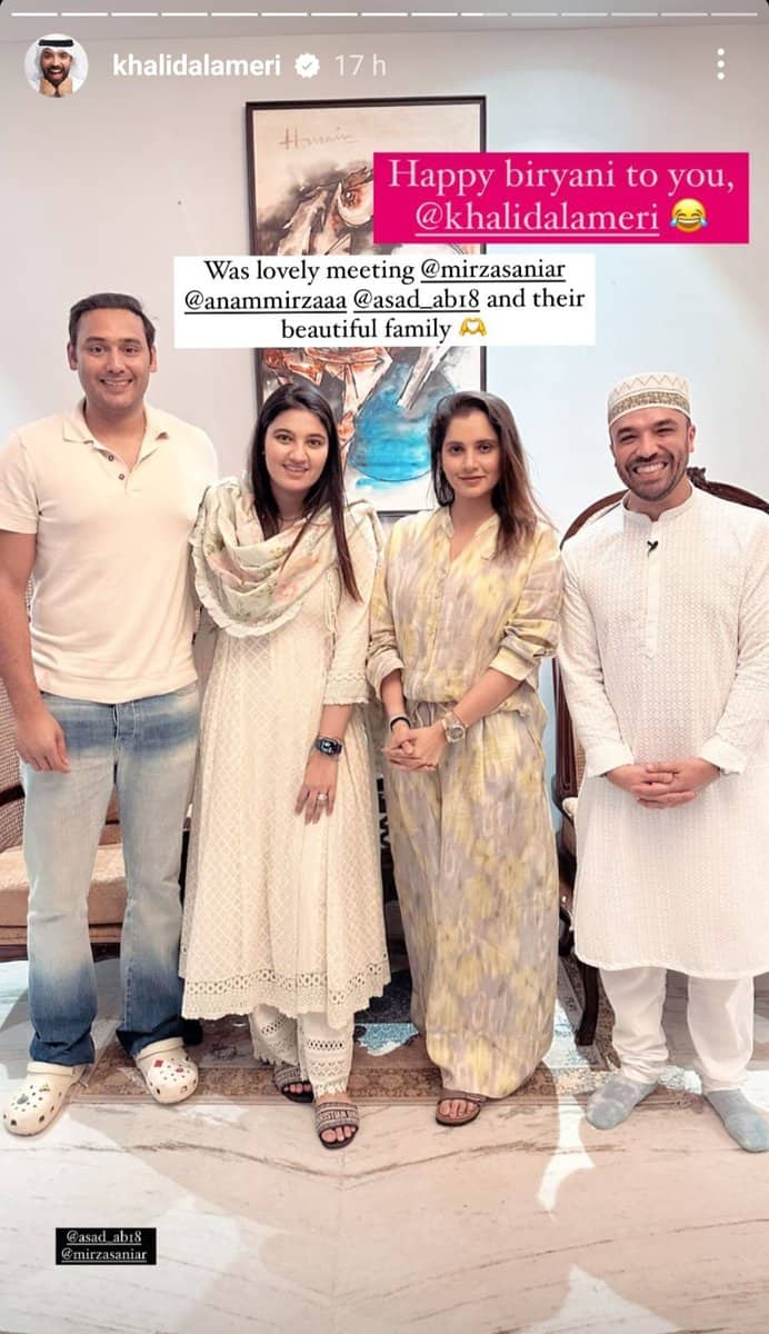 Emirati influencer Khalid Al Ameri meets Sania Mirza in Hyderabad