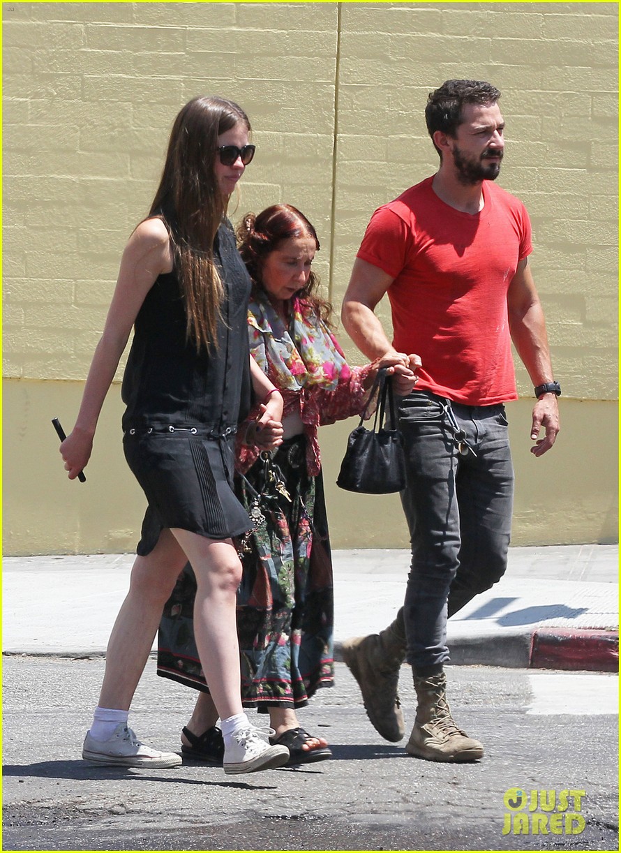 Shia LaBeouf & Mia Goth Hold Hands with His Mom Shayna Photo 3174046