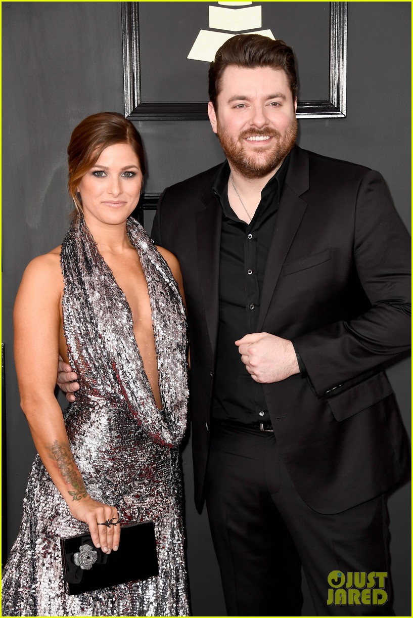 Newly Engaged Cassadee Pope Steps Out With Chris Young at Grammys 2017
