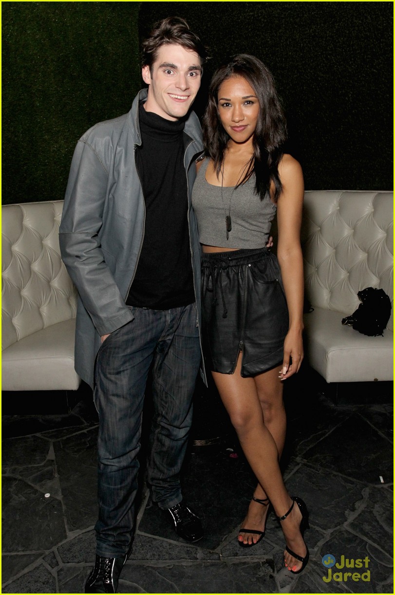 Candice Patton Gets Silly with RJ Mitte at 'OK! Magazine' Party