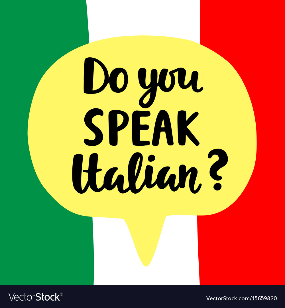 Do you speak italian Royalty Free Vector Image