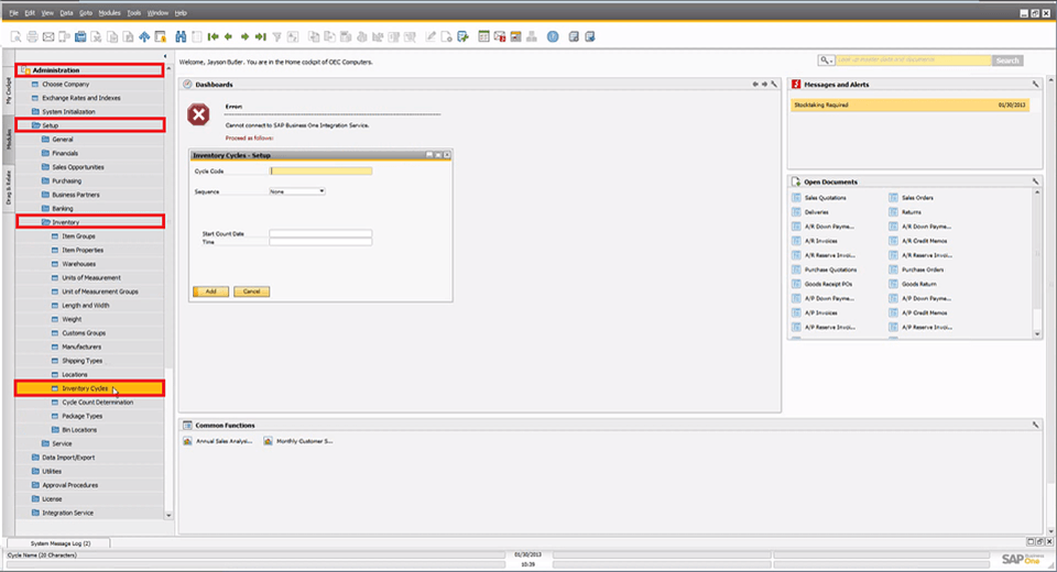 SAP Business One 9.0 Inventory Counting