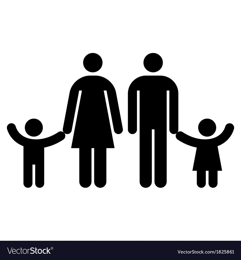 Family symbol isolated Royalty Free Vector Image