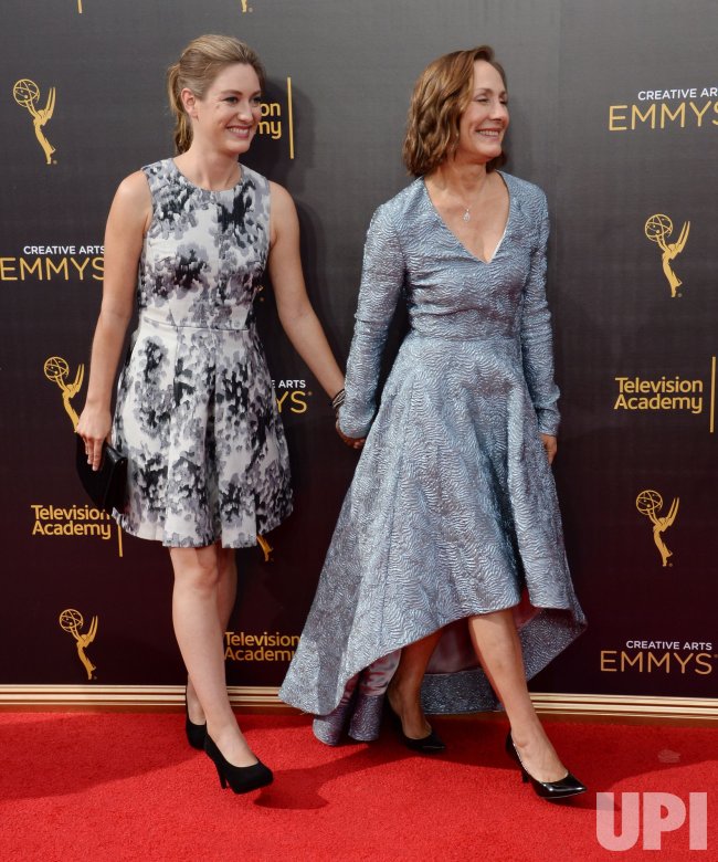Zoe Perry and Laurie Metcalf attend the Creative Arts Emmy Awards in