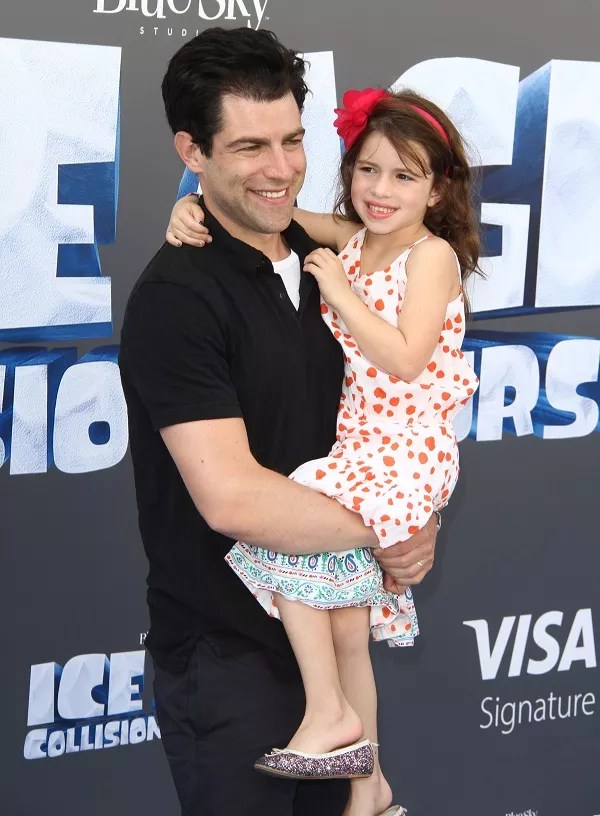 Max Greenfield And Daughter Lily Attend 'Ice Age Collision Course
