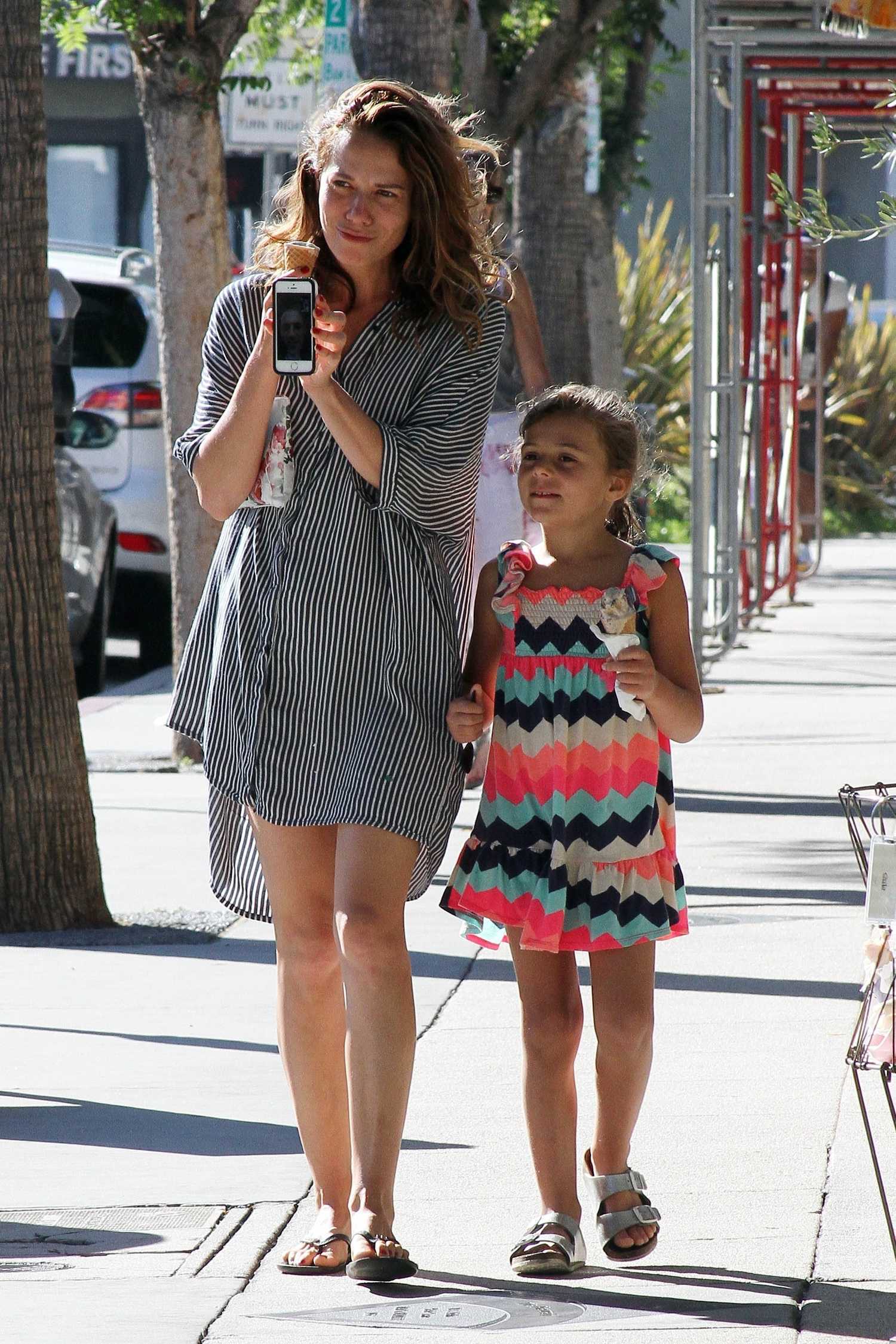 Bethany Joy Lenz Stops for Some Ice Cream With Her Daughter in Studio
