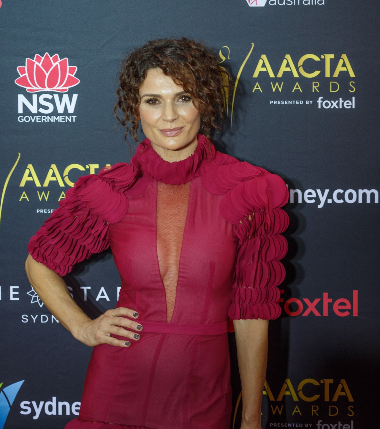 Danielle Cormack AACTA Awards 2017 Red Carpet • CelebMafia