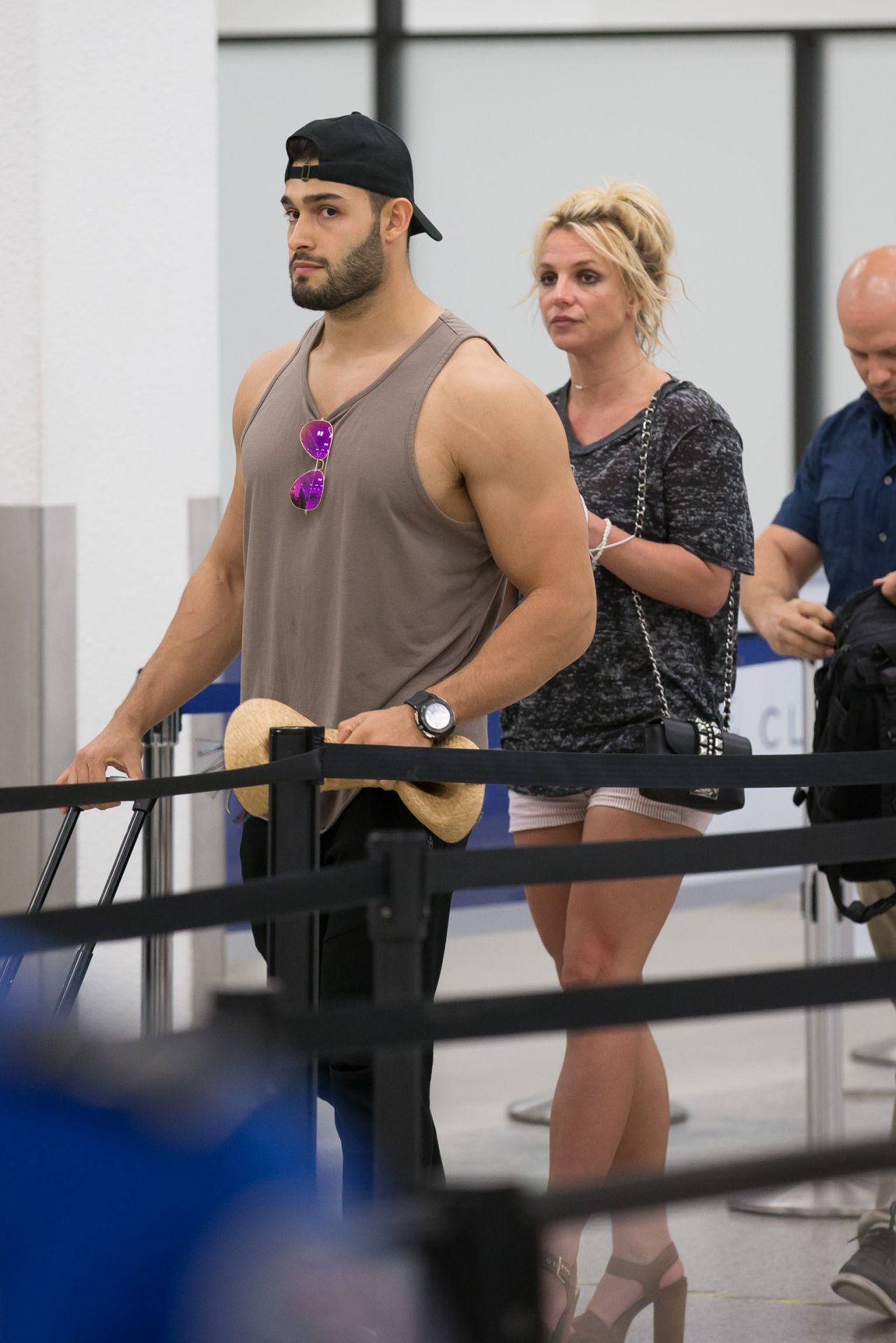 Britney Spears and Boyfriend Sam Asghari Airport in Miami 06/10/2018