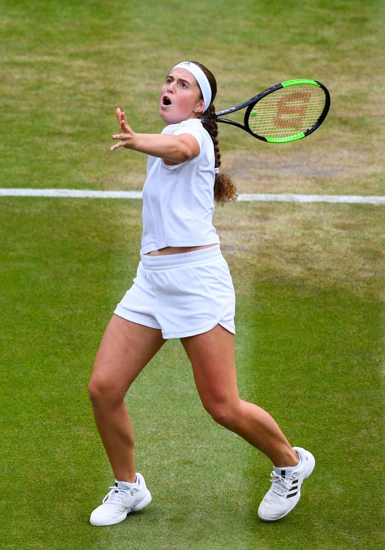 Jelena Ostapenko Wimbledon Tennis Championships in London, Day 8