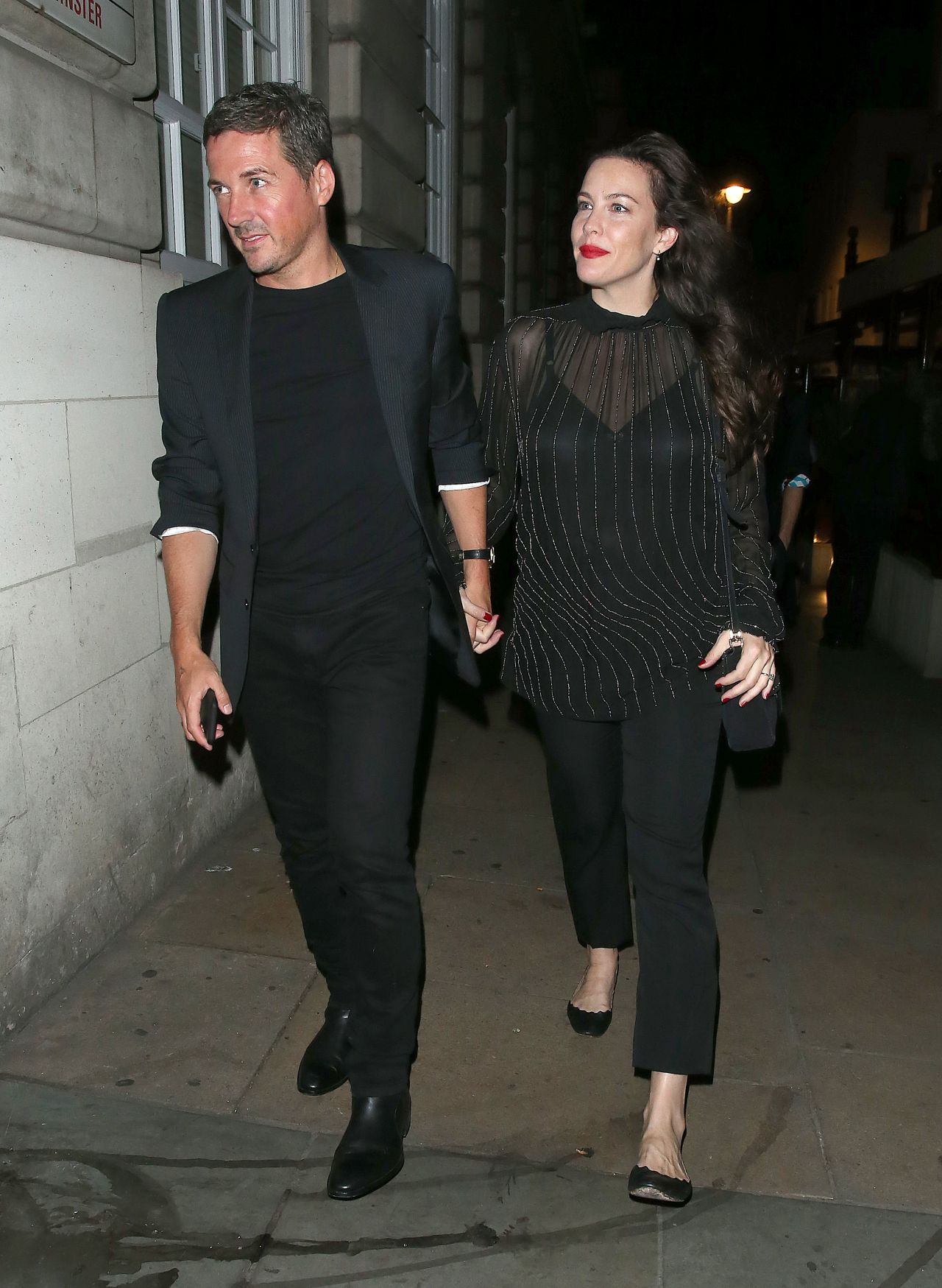 Liv Tyler and Dave Gardner Leaving the LOVE Magazine LFW Party in