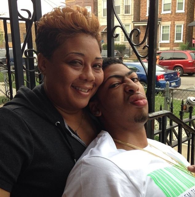 Anthony Davis with his mother Erainer Davis Celebrities InfoSeeMedia