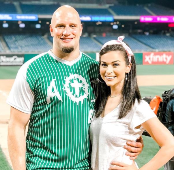 Lane Johnson with wife Chelsea Johnson Celebrities InfoSeeMedia