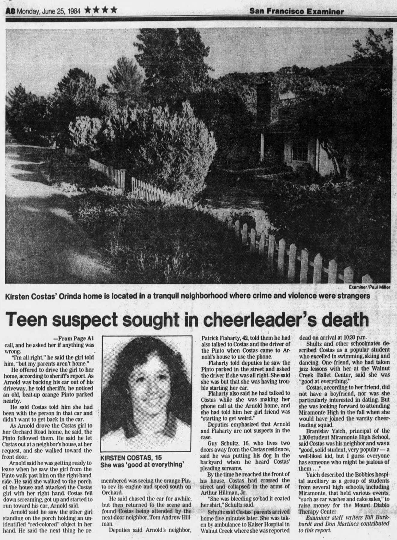 Newspaper headlines from the reallife Death of a Cheerleader story