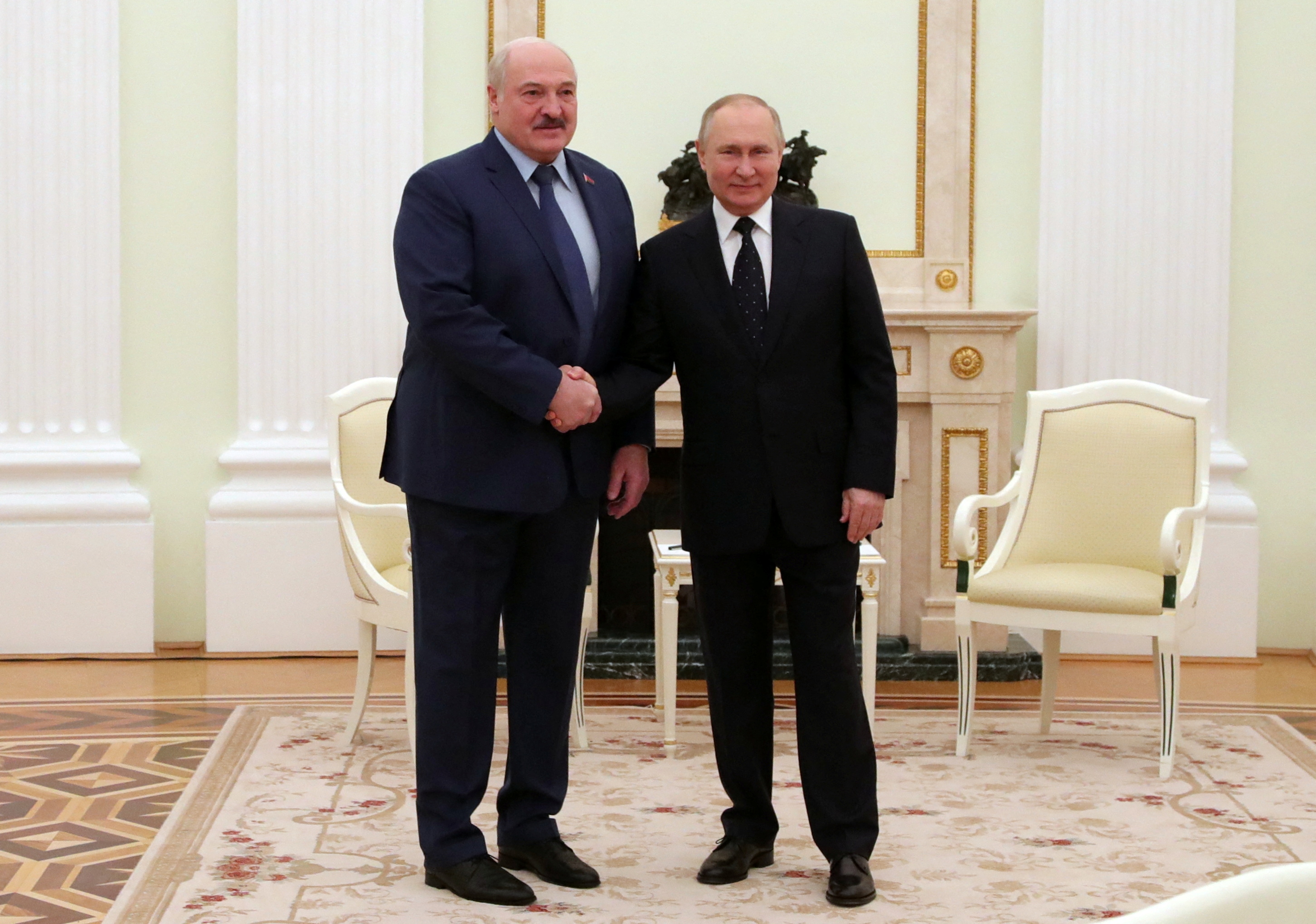 Ukraine says Belarus leader was with Putin at time of 'falseflag