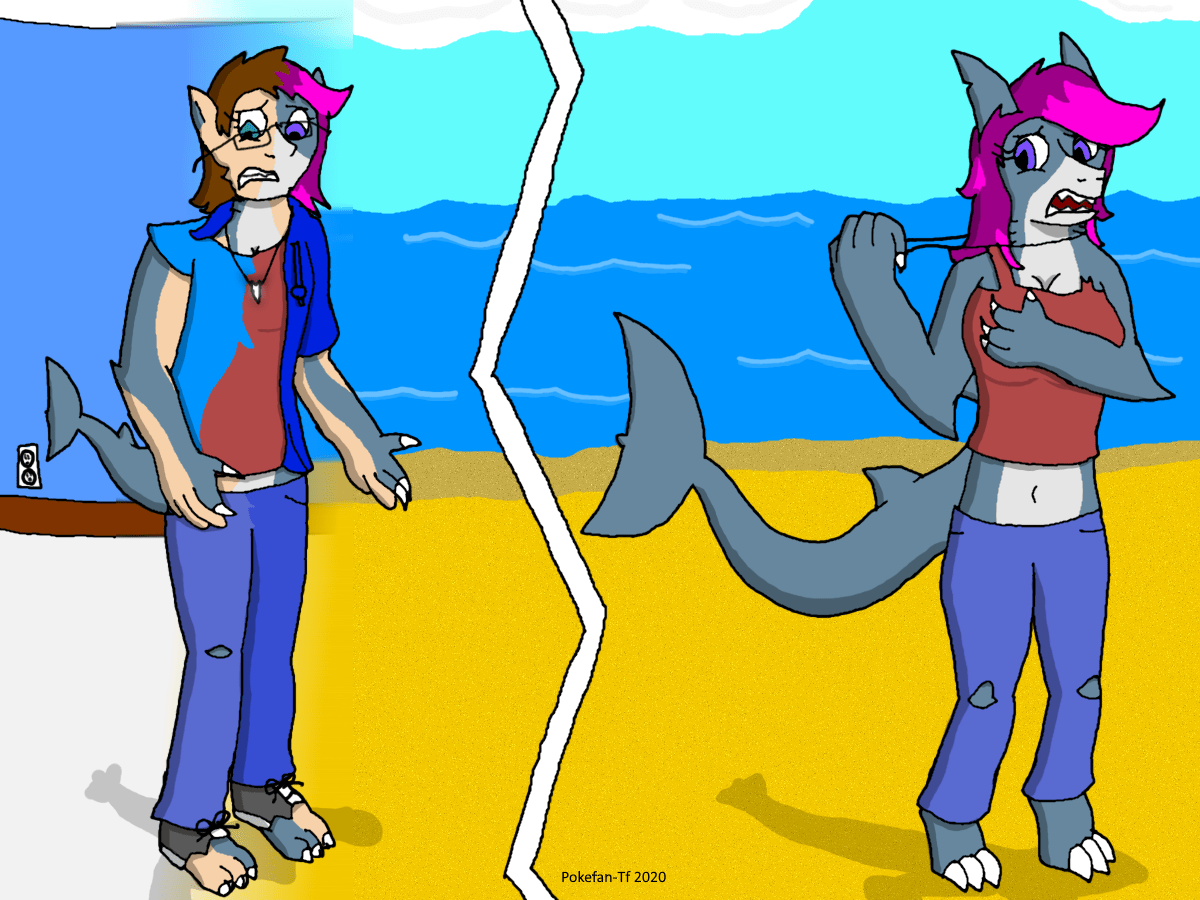 Anthro Shark TF/TG by pokefantf Fur Affinity [dot] net