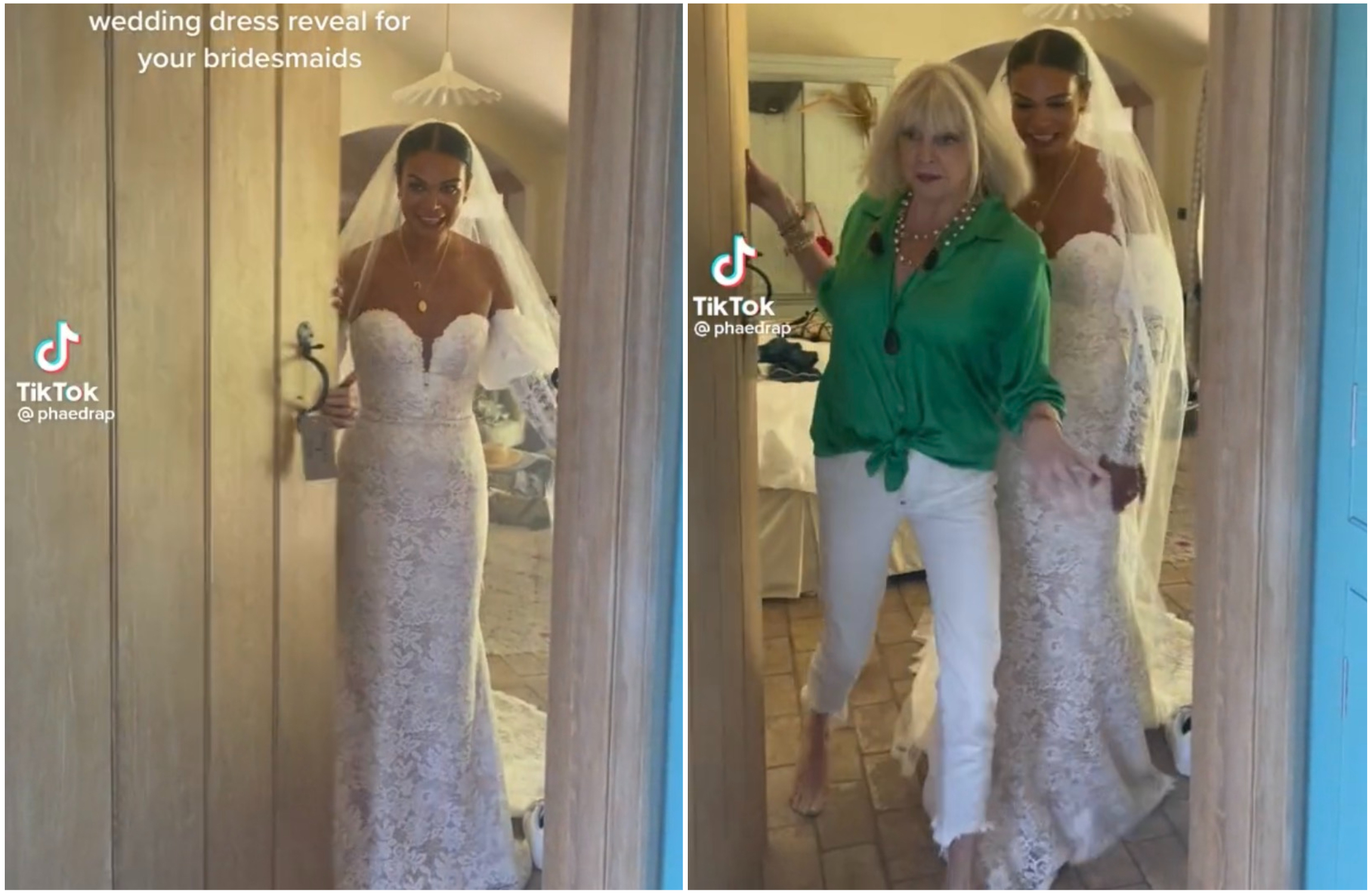 Bride's Mom Commits Faux Pas and 'Ruins' Wedding Dress Reveal in Viral