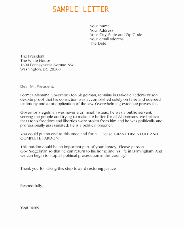 √ 20 Pardon Letter Examples ™ | Dannybarrantes Template