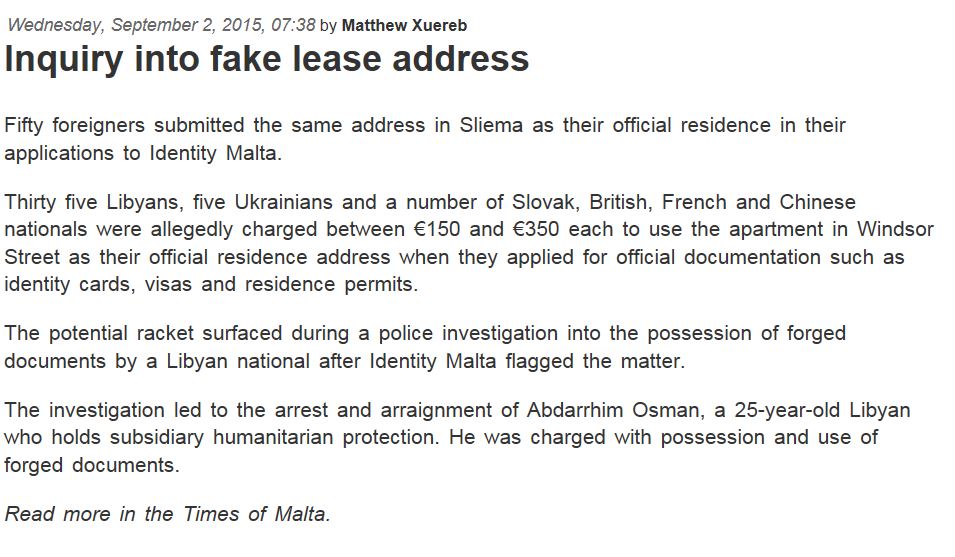 Massive racket in fake addresses/former police minister leads by