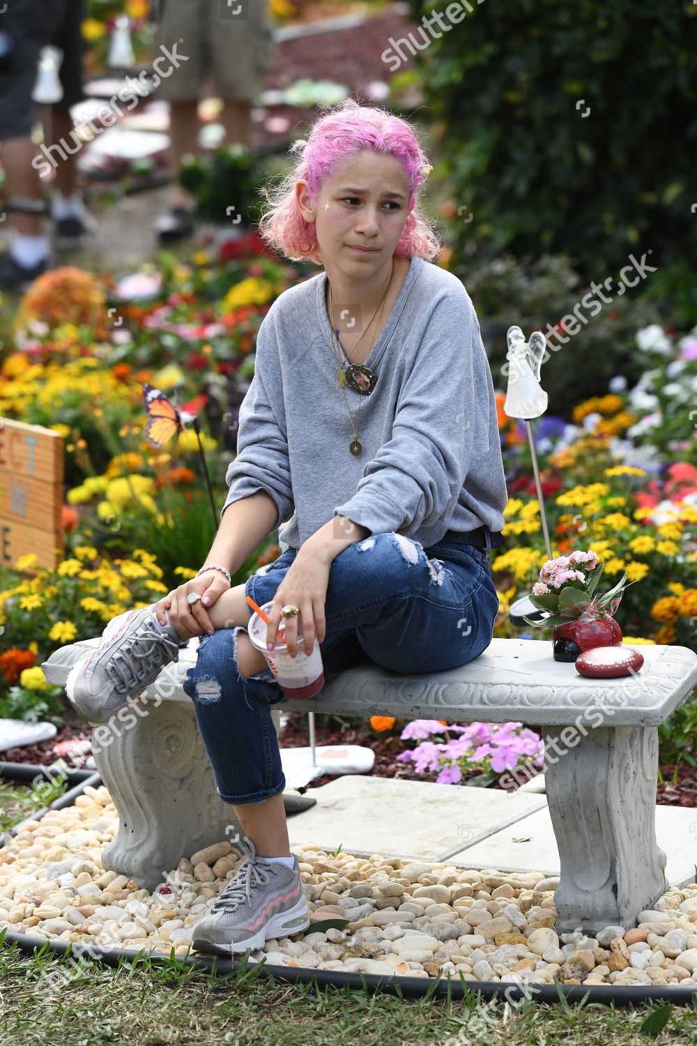 Victoria Gonzalez Girlfriend Joaquin Oliver Visits Editorial Stock