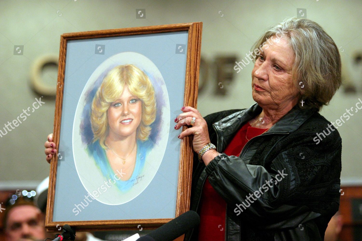 Carol Estes Holds Photo Her Daughter Editorial Stock Photo Stock