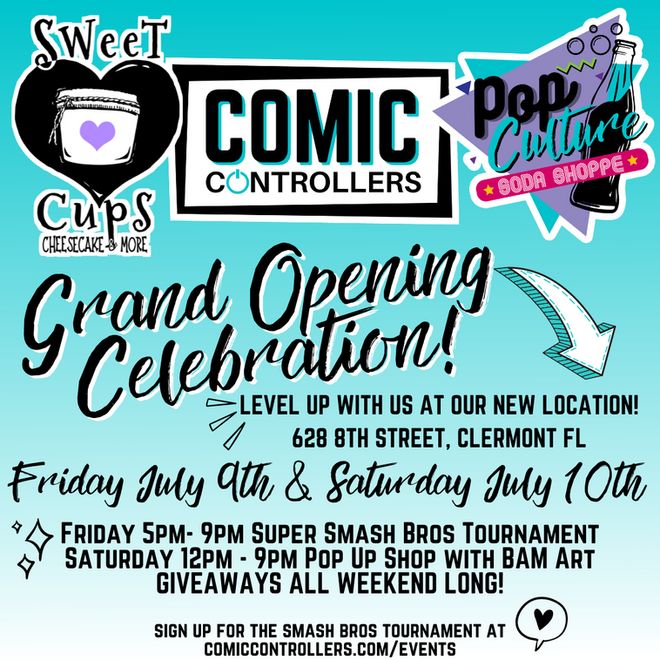 comic controllers grand opening 2021