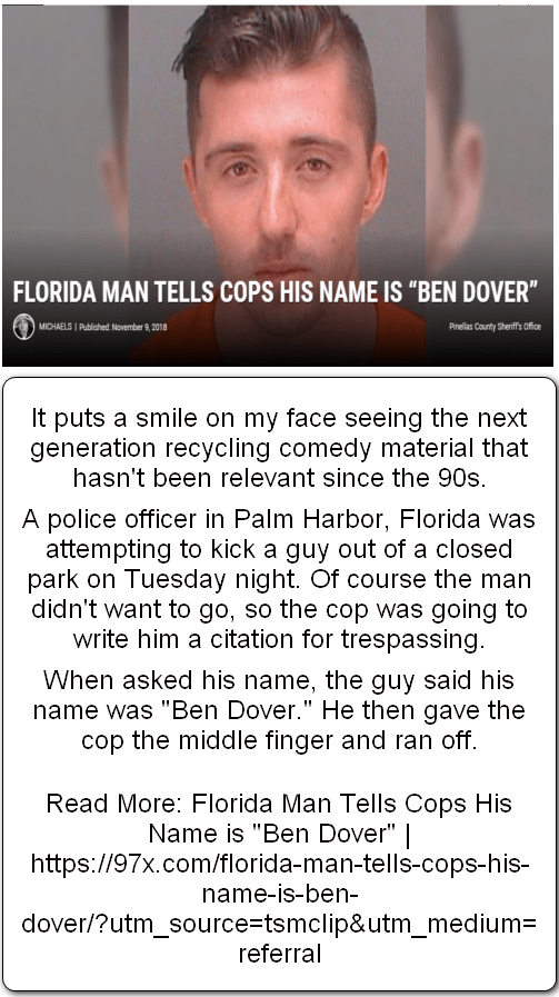 What did the Florida man do on November 9? Florida Man challenge