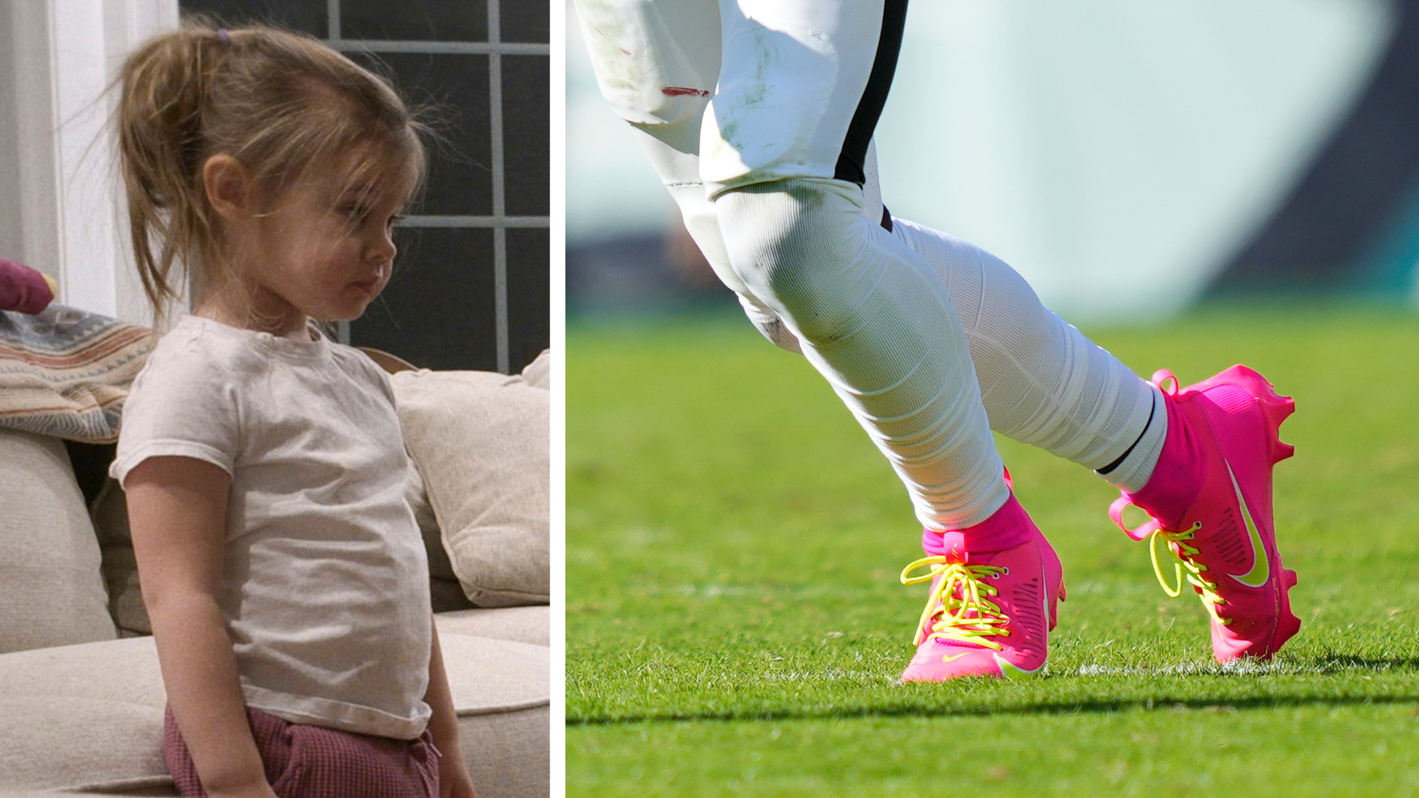 Travis Kelce’s niece is obsessed with A.J. Brown’s pink cleats