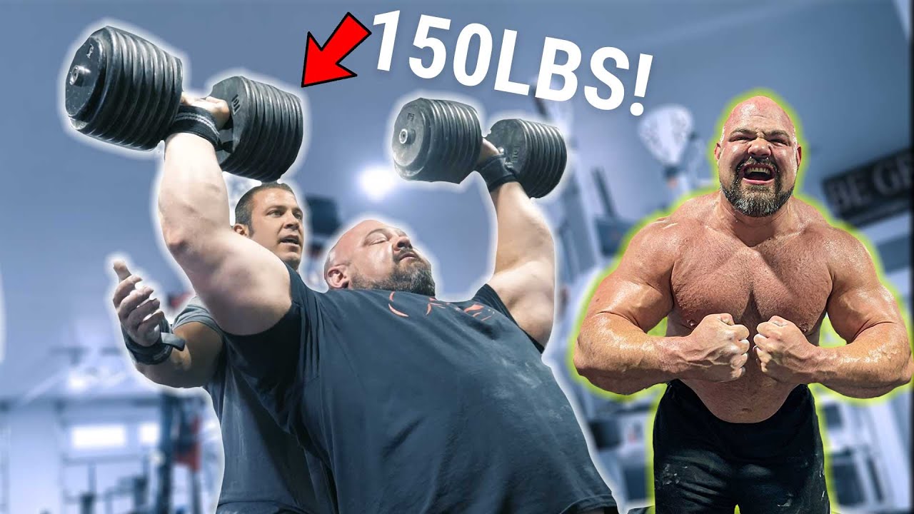 Brian Shaw Teases Bodybuilding Debut With 150lb Dumbbell Press