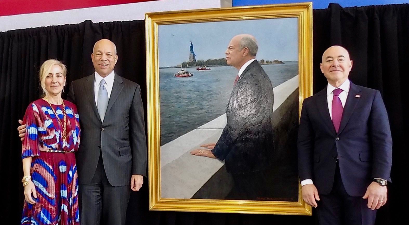 Portrait Unveiled of Former and Homeland Security