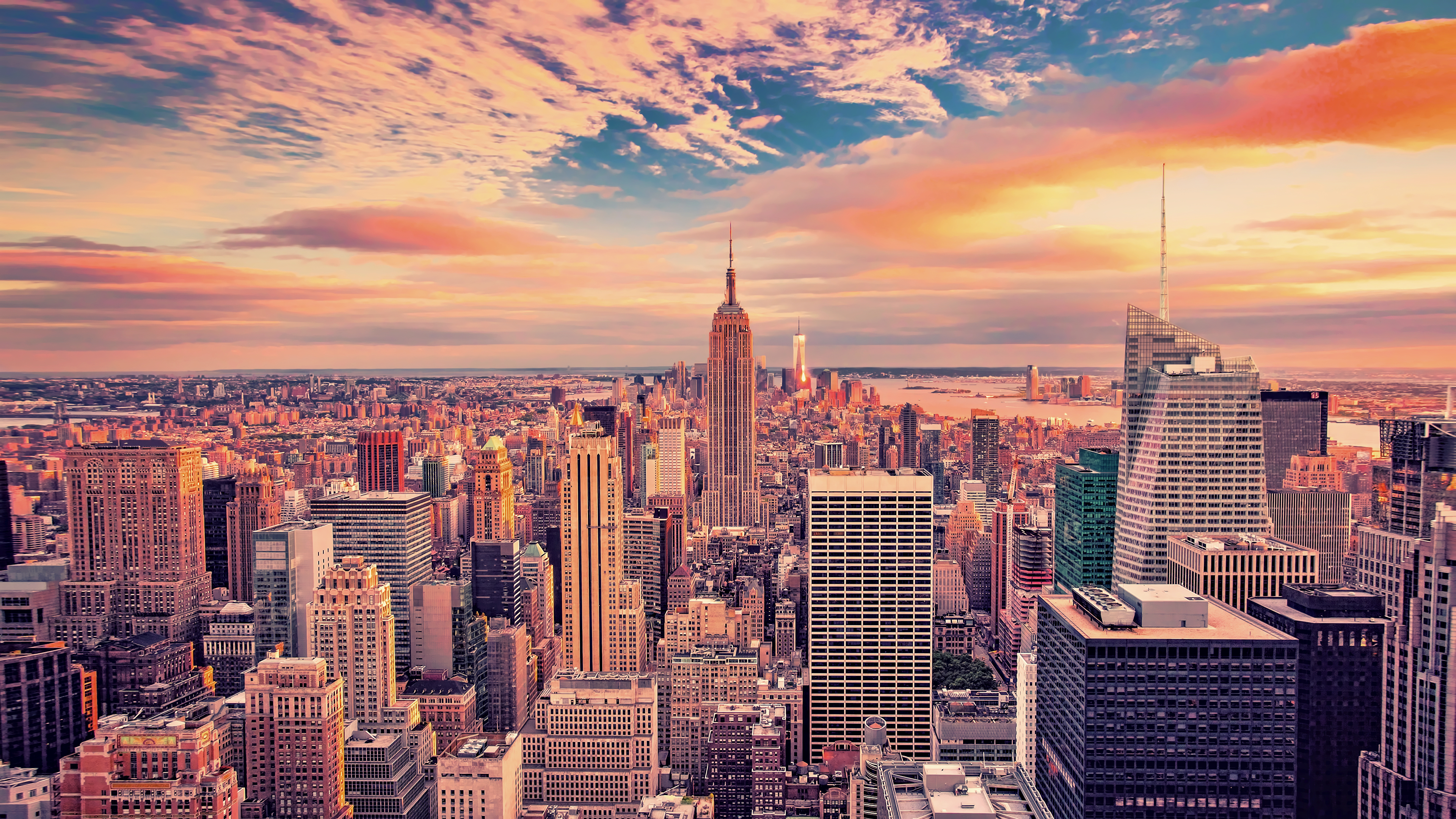Wallpaper New York City, cityscape, city, USA, Empire State Building
