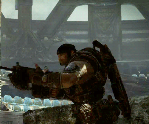 Gears Of War Marcus Fenix Shooting GIF