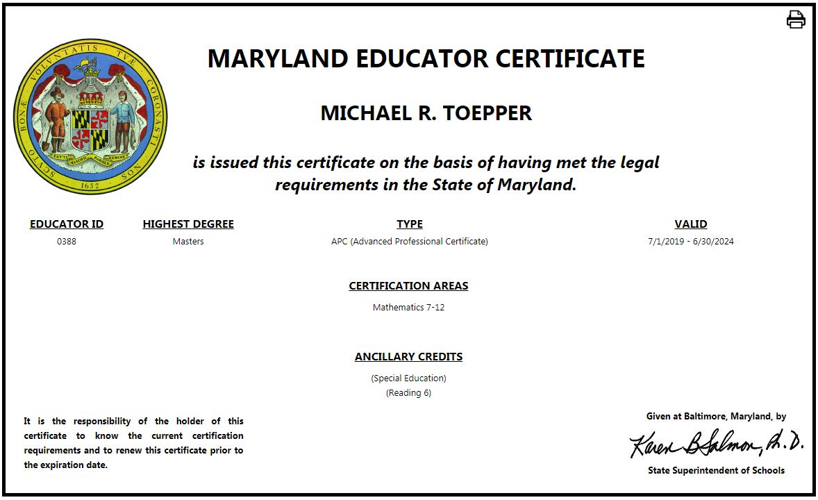 How To A Certified Teacher In Maryland