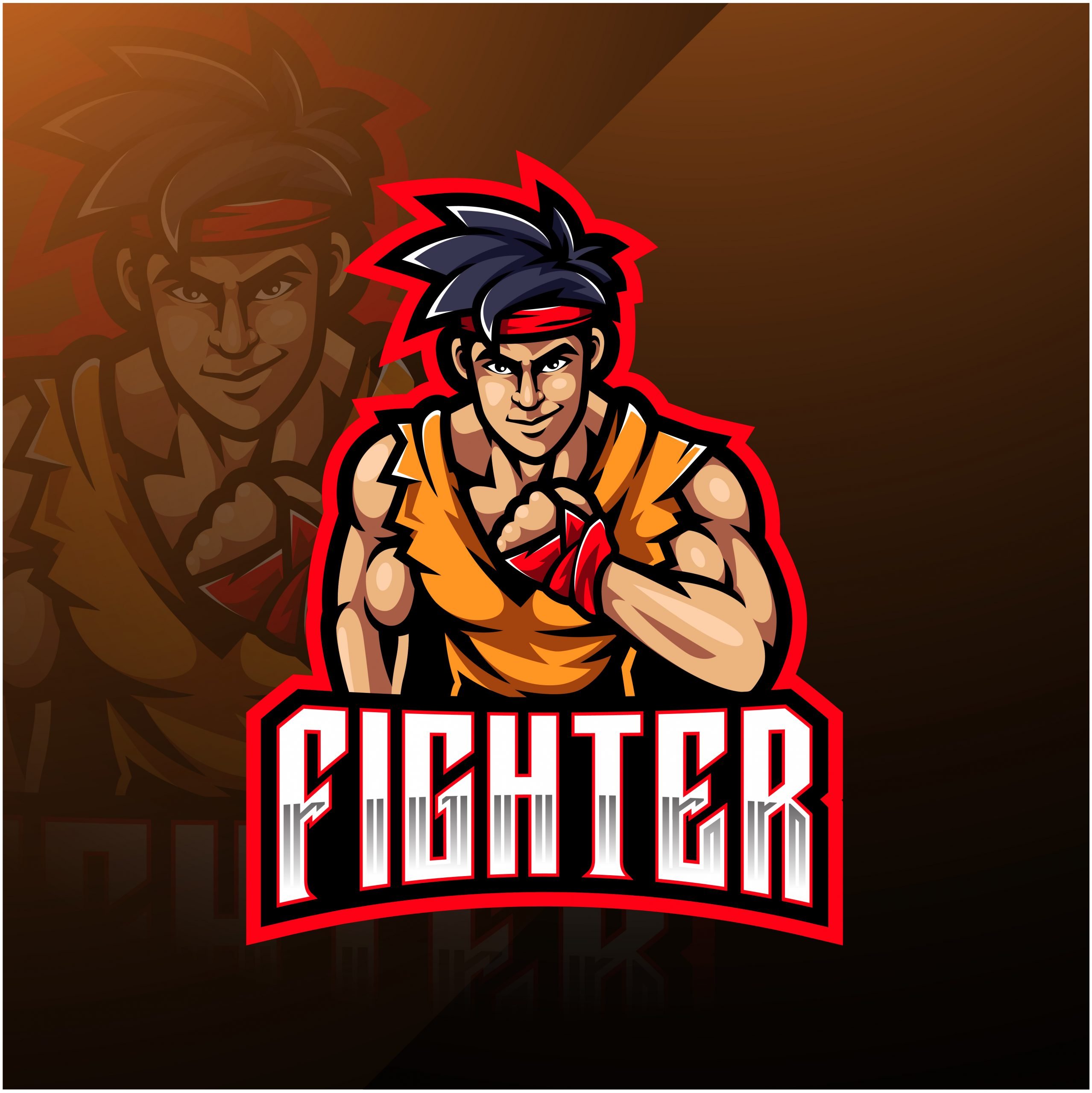 Fighters Esports Gaming Clan Mascot Logo GraphicsFamily