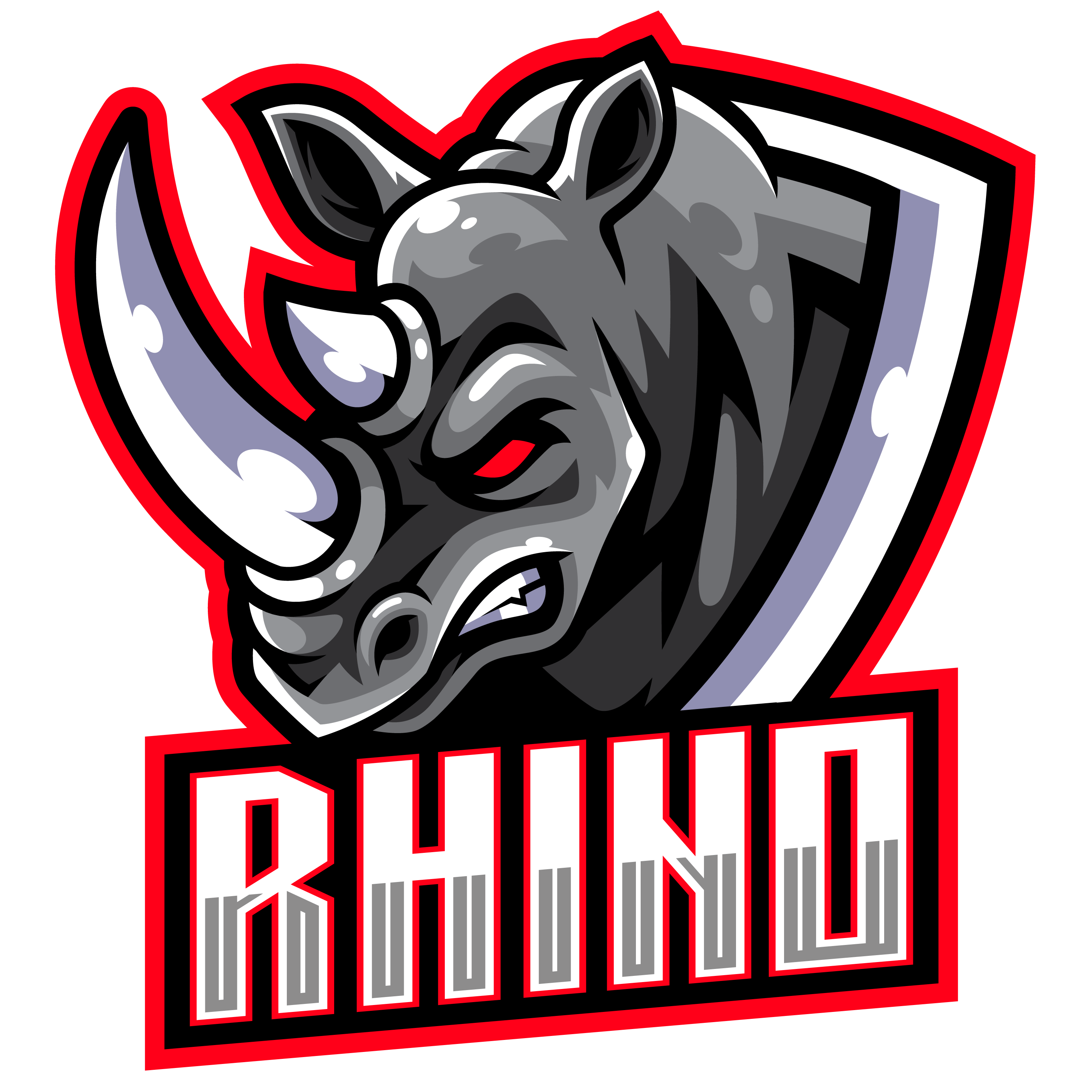 Rhino Esports Gaming Clan Mascot Logo GraphicsFamily