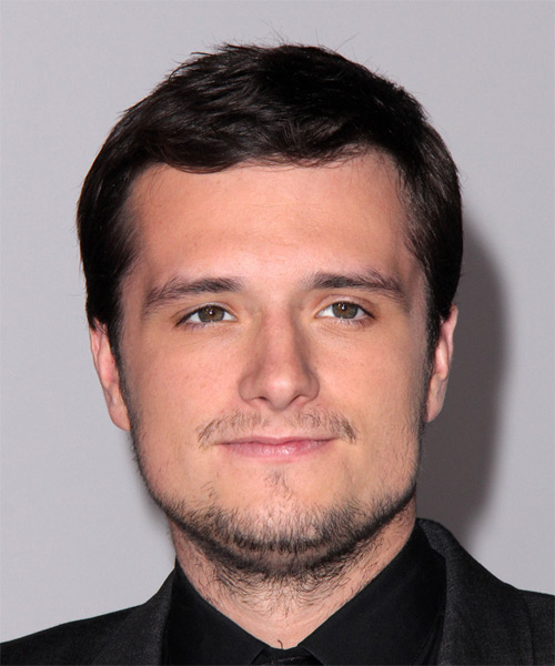 Josh Hutcherson Short Straight Casual Hairstyle Dark Mocha