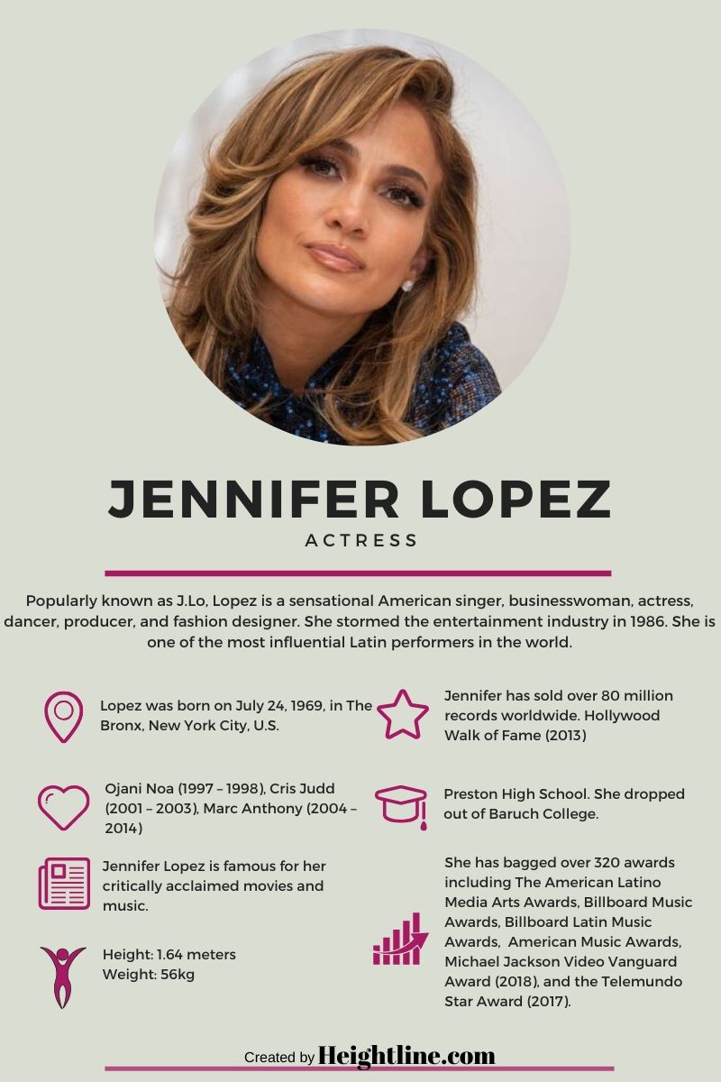 Jennifer Lopez’s Height, Weight and Body Measurements
