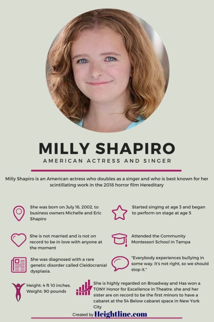 Here's What We Know About Milly Shapiro and Her Medical Condition