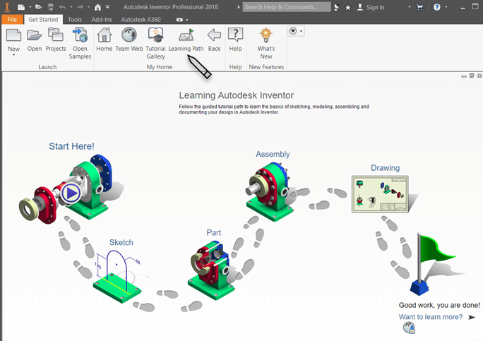 Get Started Tutorials Inventor 2019 Autodesk Knowledge