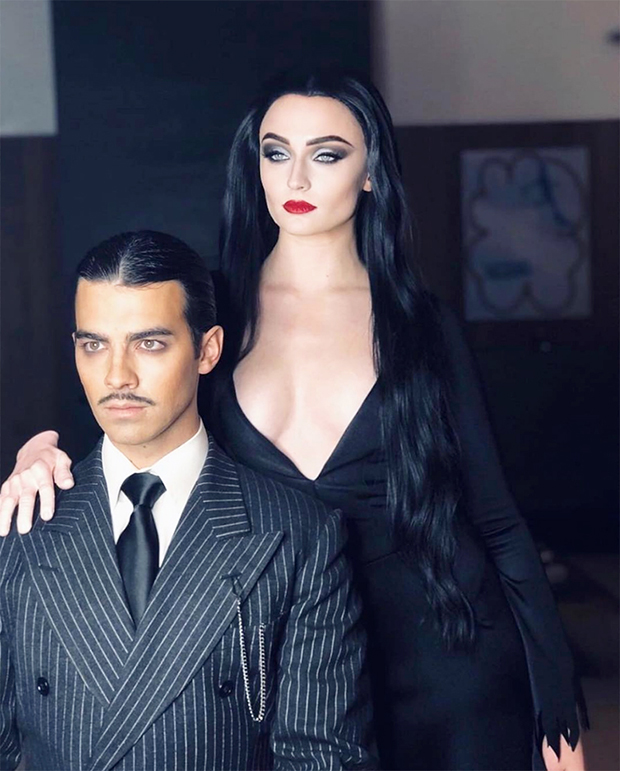 Sophie Turner And Joe Jonas Wore Morticia And Gomez Addams Costumes For
