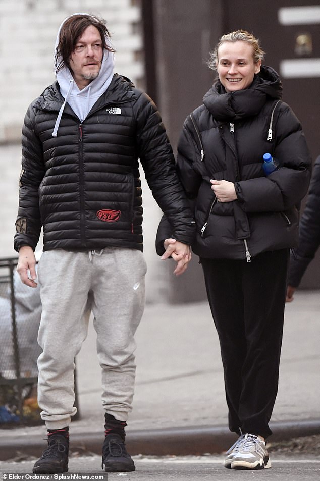 Diane Kruger can't stop smiling during romantic morning walk with love