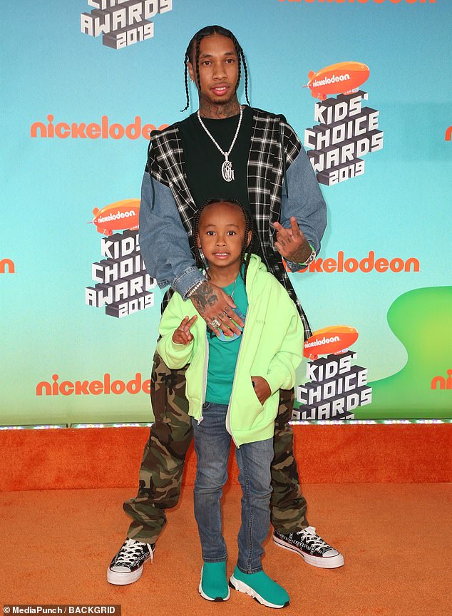 Tyga takes son King Cairo to the Kids' Choice Awards Daily Mail Online