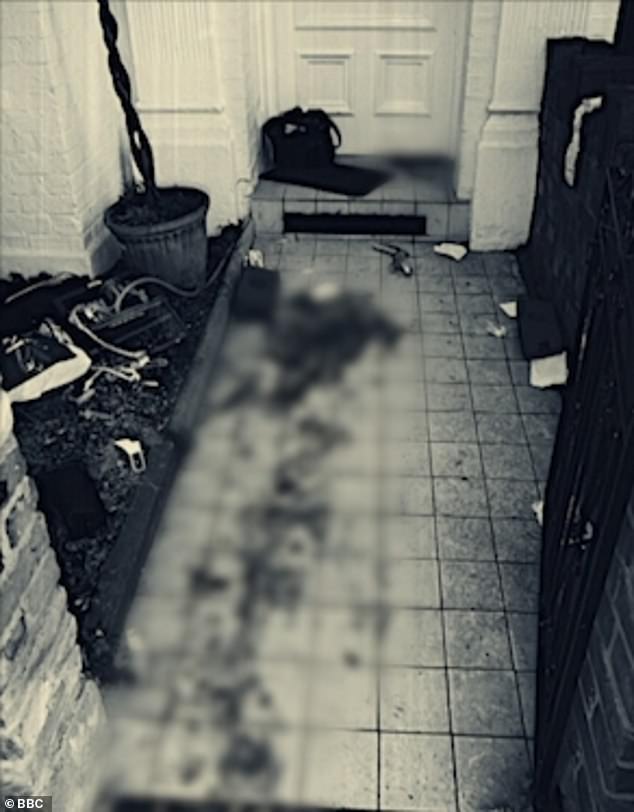 Shocking photo reveals the bloodsplattered doorway where Jill Dando