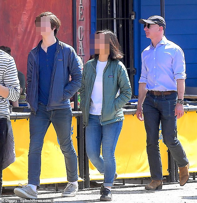 Jeff Bezos takes his kids out in New York after finalizing divorce from