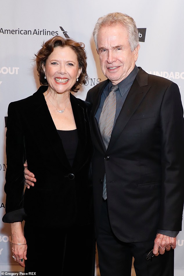 Warren Beatty supports wife Bening at the opening of her