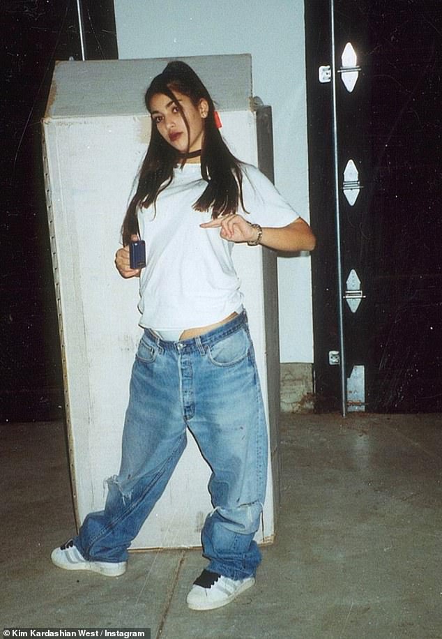 Kim Kardashian shares throwback snaps from her teen years in the 1990s